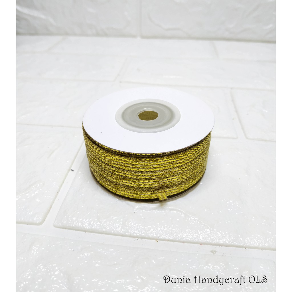 Pita Gold 1/8 inch Pita Emas DIY Bahan Kerajinan Tangan Handycraft