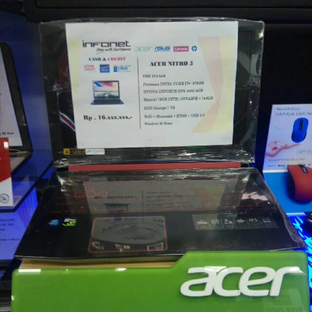 Acer Nitro 5 core i7+ intel optaine