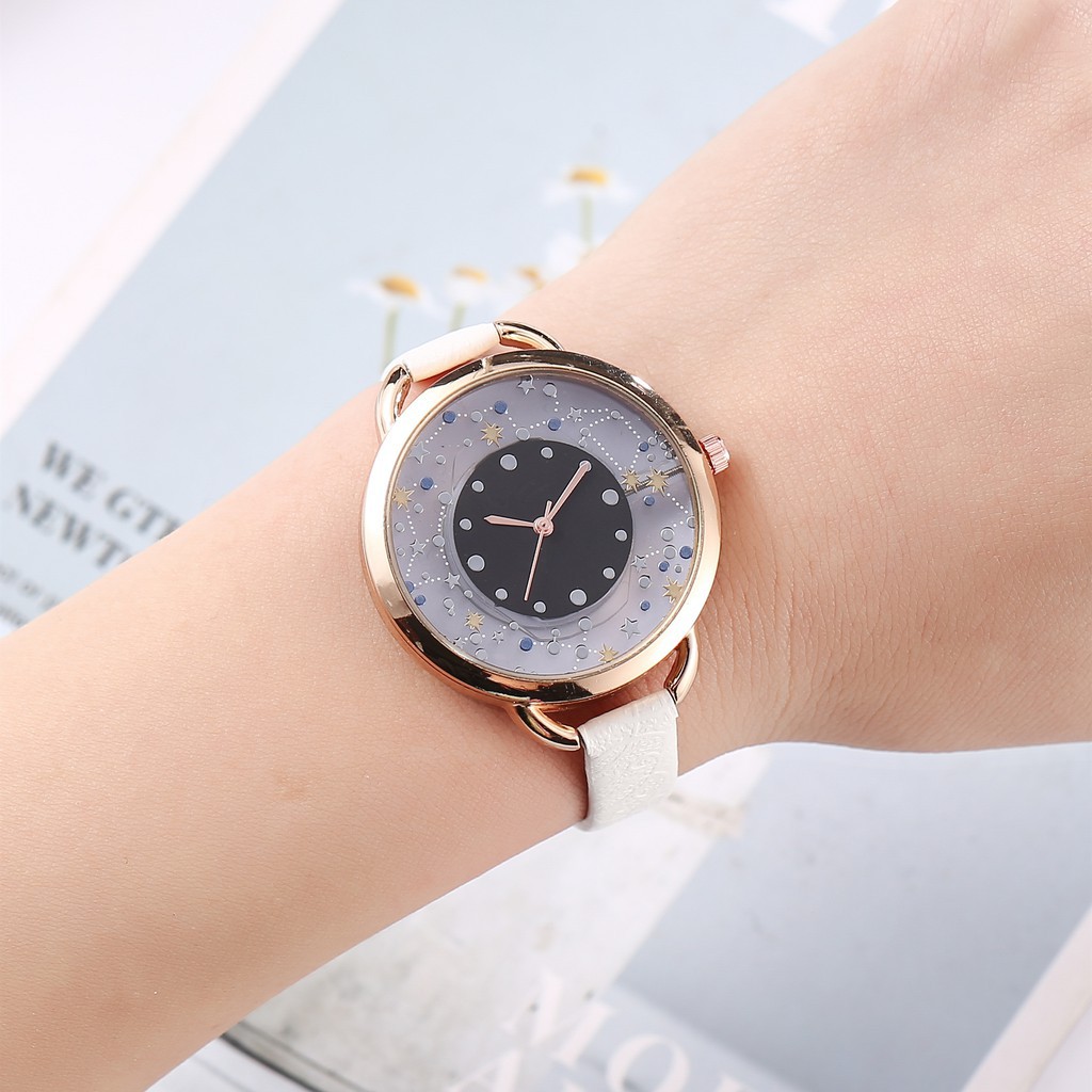 JAM TANGAN GENEVA FASHION LEATHER QUARTZ BARU FASHION JAM TANGAN WANITA GROSIR MODEL TALI KULIT W24