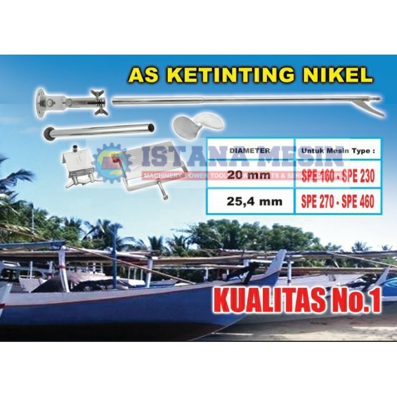 AS KETINTING NIKEL AS BOAT SAMPAN SET AS DUDUKAN MESIN PERAHU SAMPAN