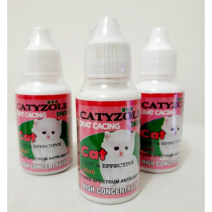 Catyzole Drop 30ml 30 ml Obat Cacing Tetes Cair Kucing Cacingan