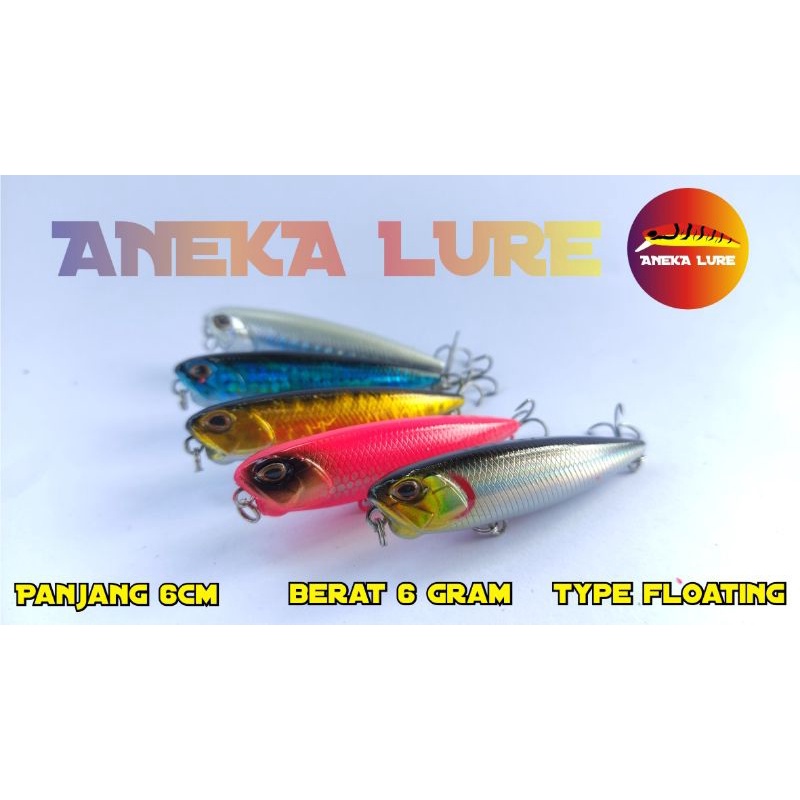 lure/minnow wtd pencil 6 gram