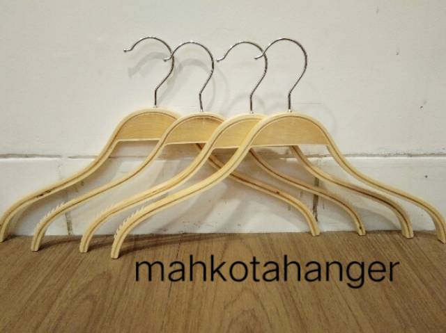 Hanger Kayu Jaraimport Natural Dewasa / Gantungan kayu Jaraimport natural