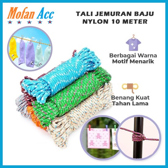Tali Jemuran Baju / Tali Nilon Plastik / Tali Jemuran Modern — 7