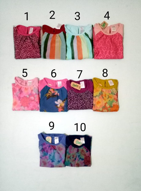 Atasan anak perempuan bobo kids bahan baby terry 2- 4/5 tahun