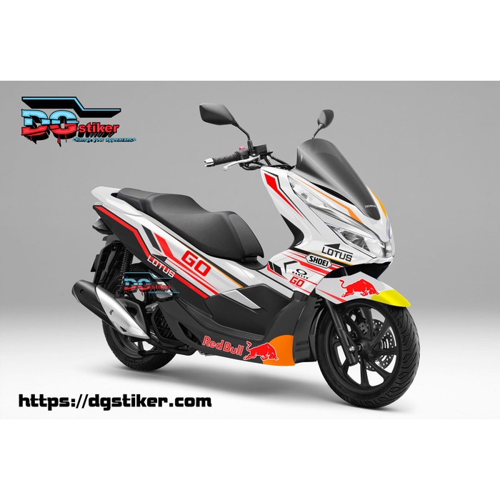 Stiker Full Body Honda Pcx 2018 Putih Lotus Marq Marquez