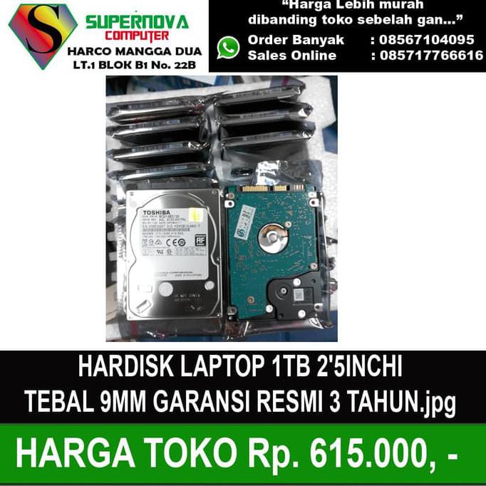 HARDISK LAPTOP 1TB 2'5INCHI TEBAL 9MM GARANSI RESMI 3 TAHUN