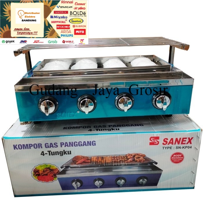 SANEX KOMPOR BBQ GRILL GAS PANGGANGAN KOMPOR 4 TUNGKU SN KP04