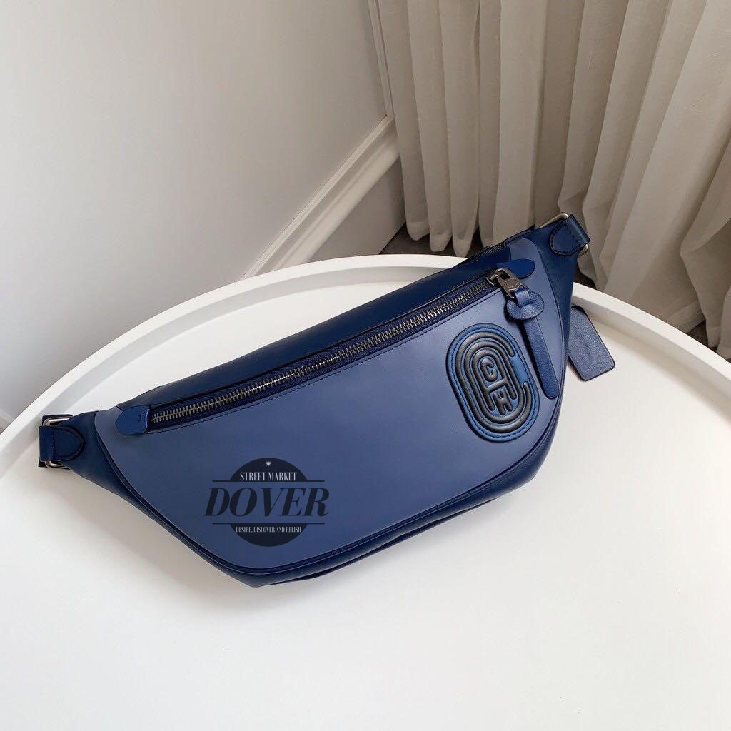 Coach Rivington Belt Bag Navy Blue with Coach Patch - ORIGINAL 100%