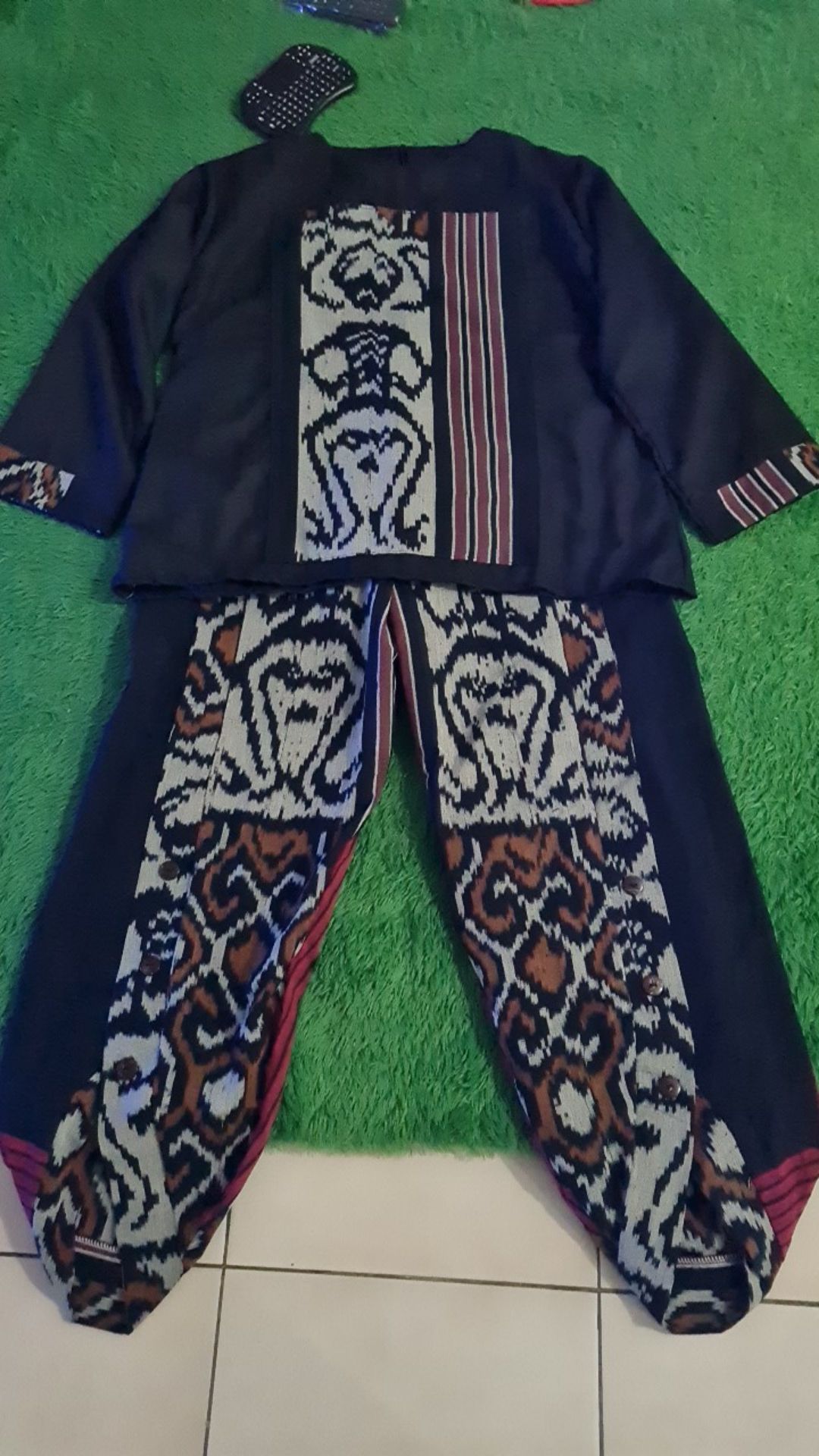 Termurah - Belle Set Tenun Troso / Setelan Blus Celana Batik Solo Modern / Outer Batik Troso Jepara