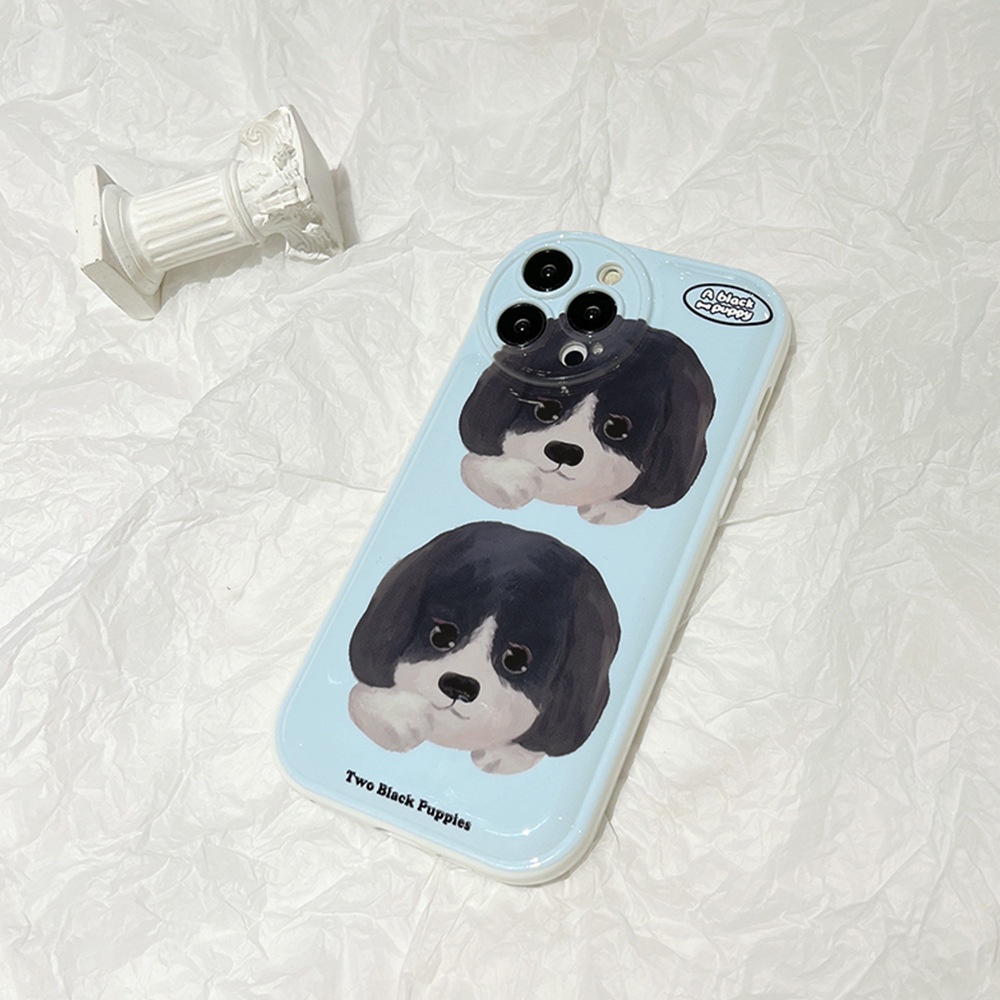 Case Pelindung Motif Kartun Anjing Warna Putih Untuk Iphone 7 8 Plus SE 2020 11 XS XR 12 13 Mini PRO MAX