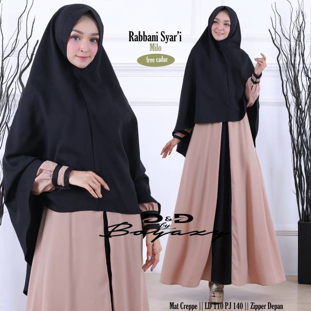 Gamis Rabbani Syari Crepe Busui Longdress Maxi Murah