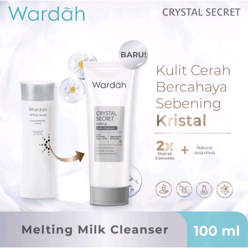 WARDAH CRYSTAL SECRET MELTING MILK CLEANSER PEMBERSIH WAJAH