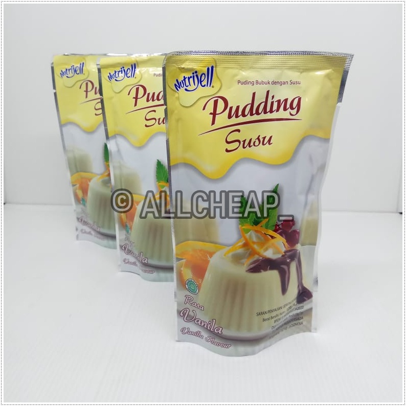 nutrijel PUDING susu rasa VANILA vanilla flavour 120gr (4.2oz)