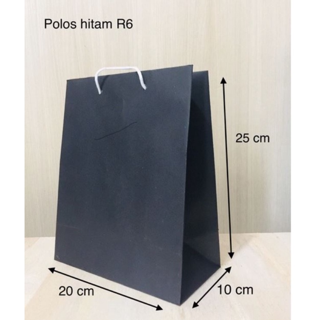 PAPER BAG polos Hitam/ Cokelat