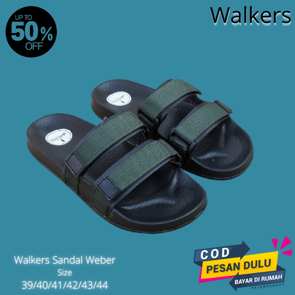 COD Sandal Casual Pria Slop Murah Sendal Slide Walkers Weber Army Kasual Santai Harian Jalan Baru