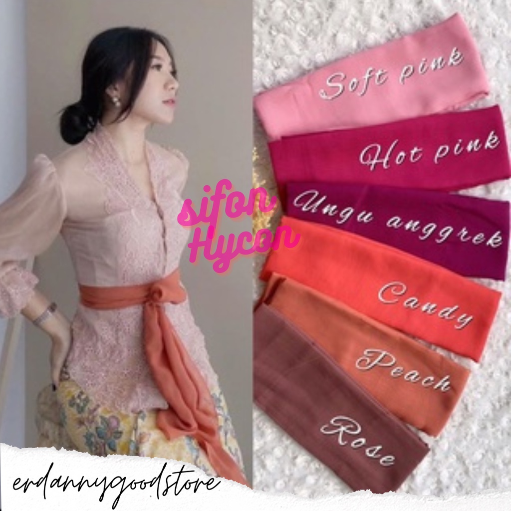 erdannygoodstore ✅ SELENDANG Hycon 2.4meter | sembahayangan | selendang fashion kebaya| bahan Hycon 