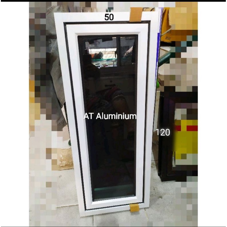 Jendela aluminium 50x120 casement grosir