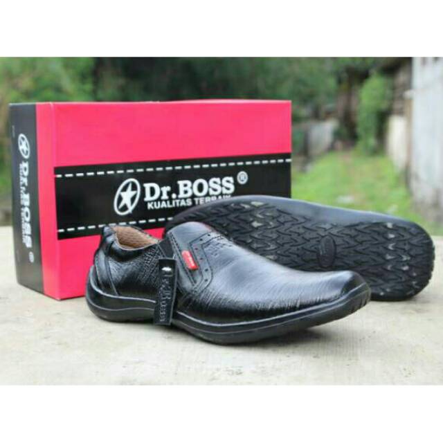 SEPATU CASUAL DR.BOSS KULIT ASLI HITAM
