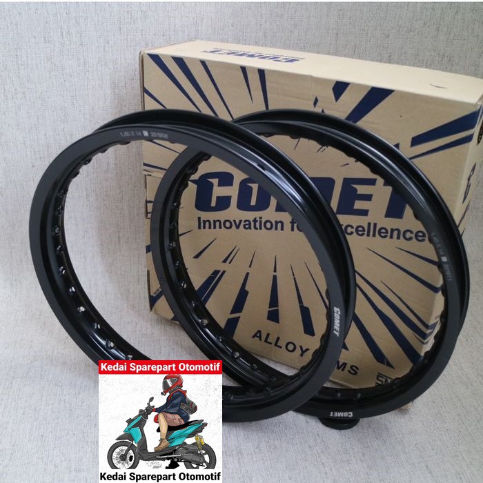 Velg Rim Comet W Shape Ring 17 x 140140 Black Hitam