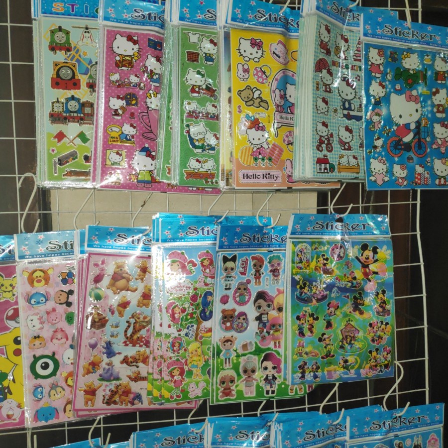 Stiker laser anak kartun sticker murah