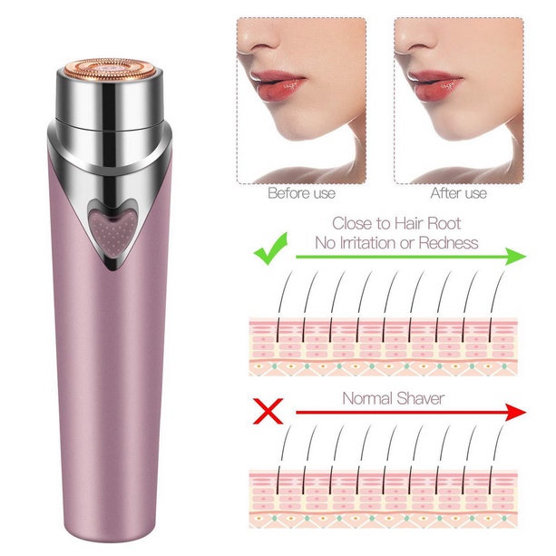 Portable Mini Electric Epilator Ladies Epilator Shaver Electric Hair Removal Lipstick Design Shaver