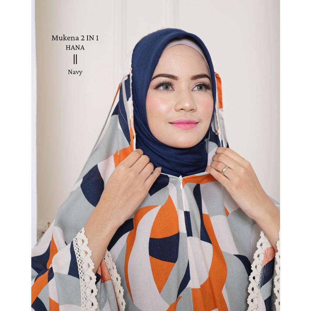 MUKENA DEWASA TERBARU 2021 2IN1 HANA MUKENA KATUN ADEM MUKENA KATUN RAYON PREMIUM BISA COD