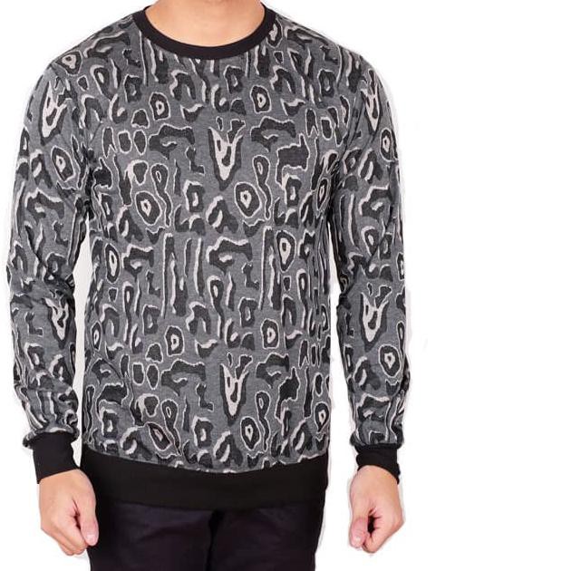 Termurah Kaos Pria Lengan Panjang Longsleeve / Baju Kaos Pria Panjang Batik - Hitam New Arrival