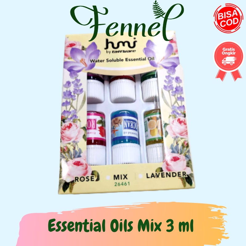 Minyak Aromatherapy Aromaterapi Essential Oils Diffusers 3ml Mixing 6 PCS