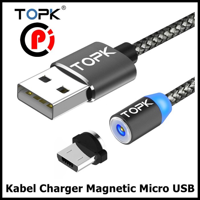 TOPK Kabel Charger Magnetic System Type Micro USB Panjang 1 Meter