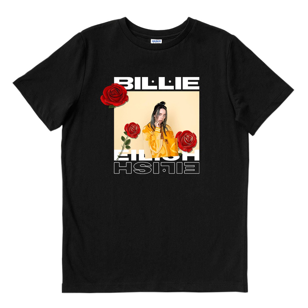 KAOS MUSIK BILLIE EILISH - FLOWER MERCH / UNISEX / GILDAN / COD