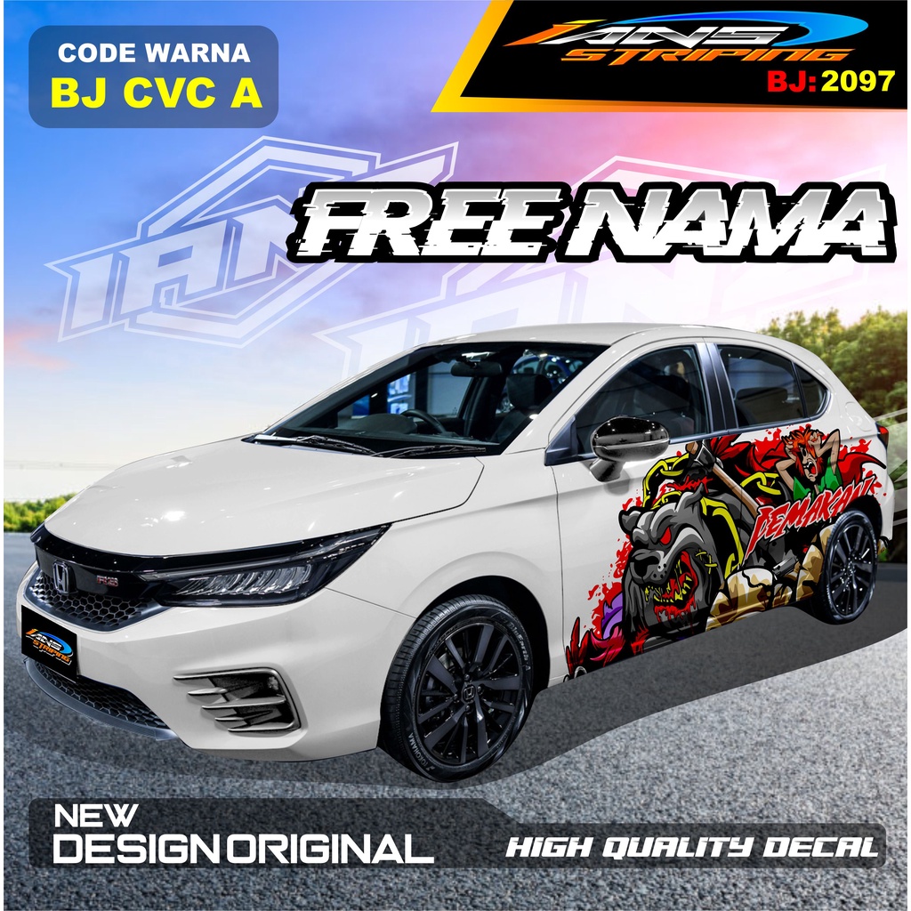 STICKER MOBIL HONDA CITY / VARIASI STICKER MOBIL HONDA BRIO / STIKER MOBIL JAZZ / DECAL STIKER MOBIL AVANZA AYLA