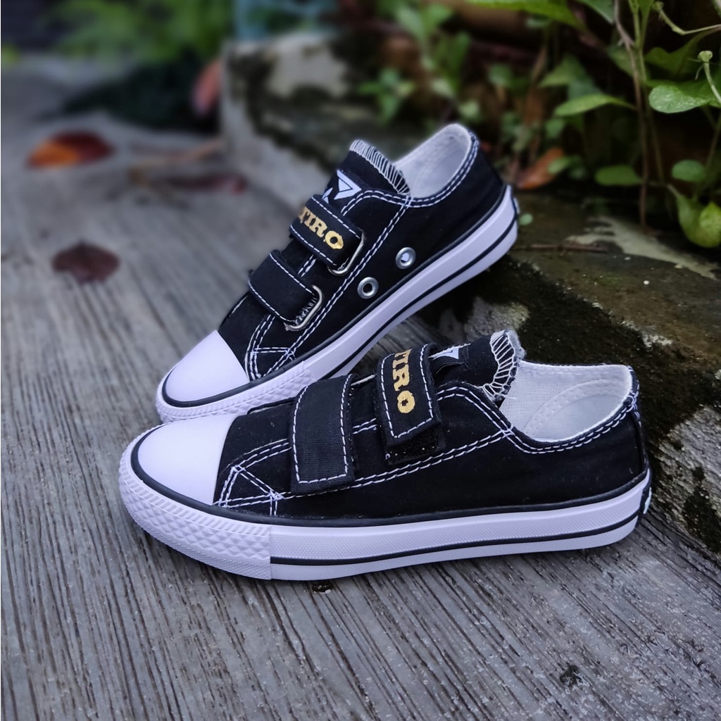 Sepatu Anak Laki-Laki &amp; Perempuan / Spatu Bocah uk 31-35 model Velcro Tempel / Logo Zatiro Premium Quality Sekolah Murah Berkualitas
