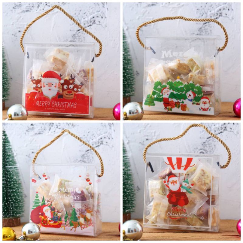 (GB40)Kotak Mika Natal/Kotak Kue/Box