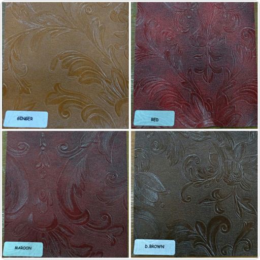 Kulit Oskar Sofa/Kursi/Jok Sintetis Murah Motif Bunga Timbul - Soffi ~ sc514