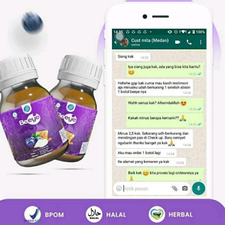 

COD Madu Beeye Solusi Mata Minus 100% Original Beeye Herbal Herbal Mata Minus/Silinder/Plus Sembuh (ART. Z678)