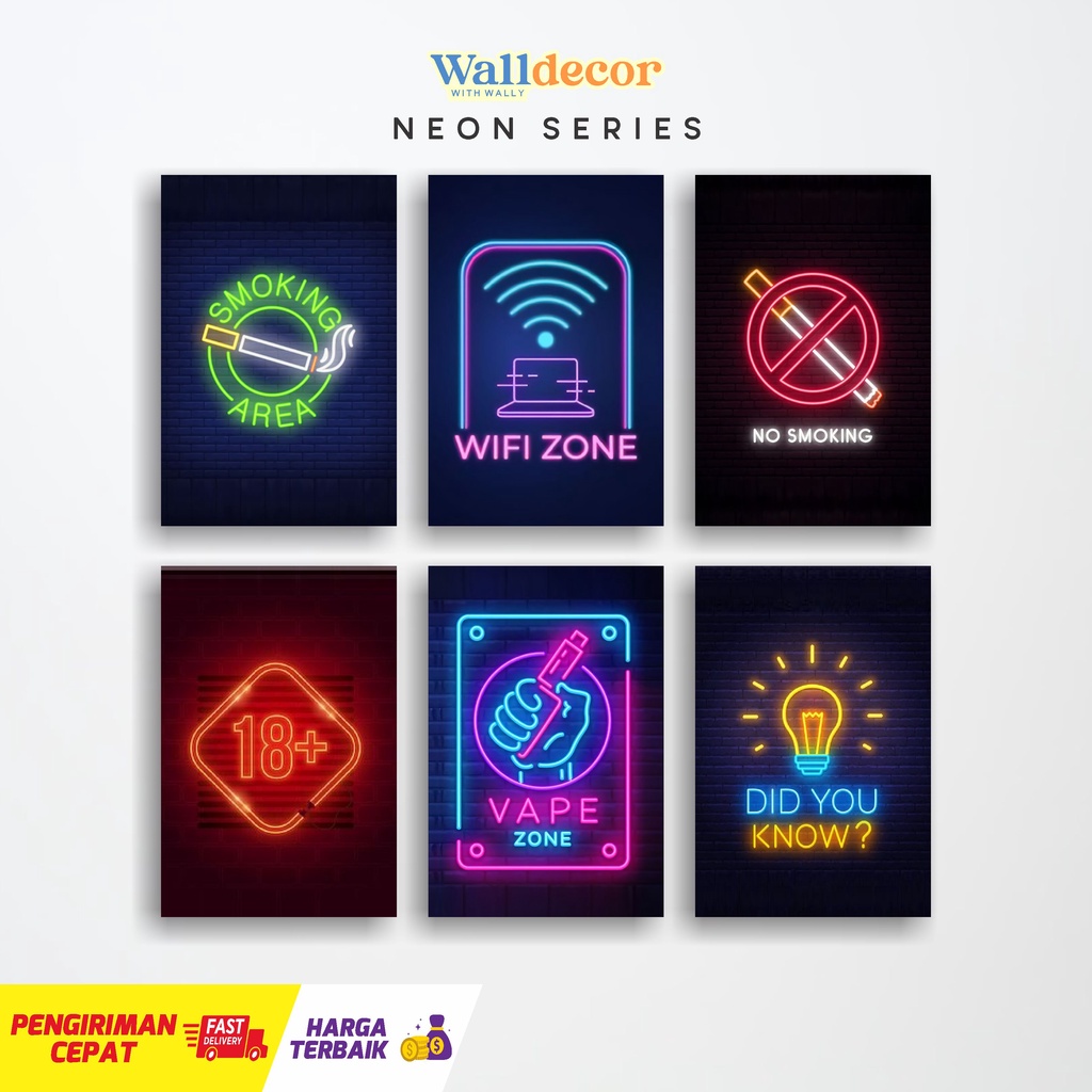 Wall Decor Hiasan Poster Dinding Kayu Kamar Tidur Aesthetic Dekorasi Dinding Motivasi Estetik Neon P