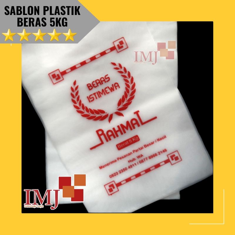 Sablon plastik beras 5kg