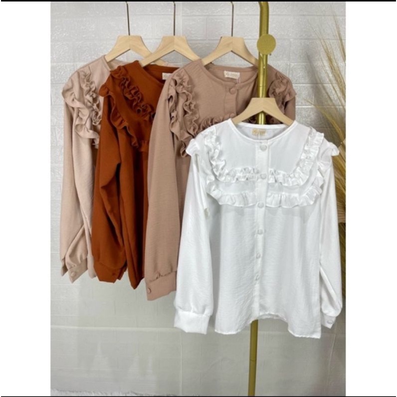 CILA Blouse / Blouse Crinkle Korean Style All Size Fit to XL