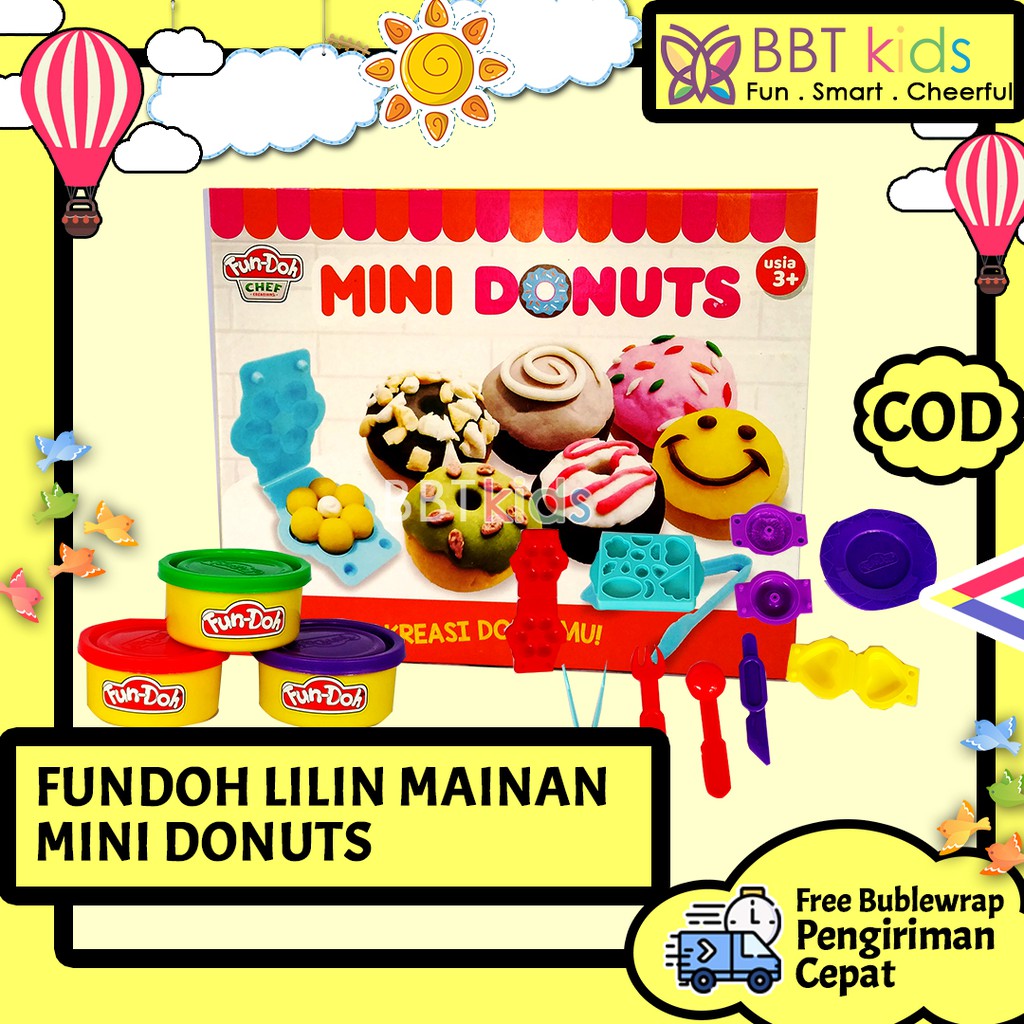 FUN DOH MINI DONUTS LILIN MAINAN ANAK PEREMPUAN