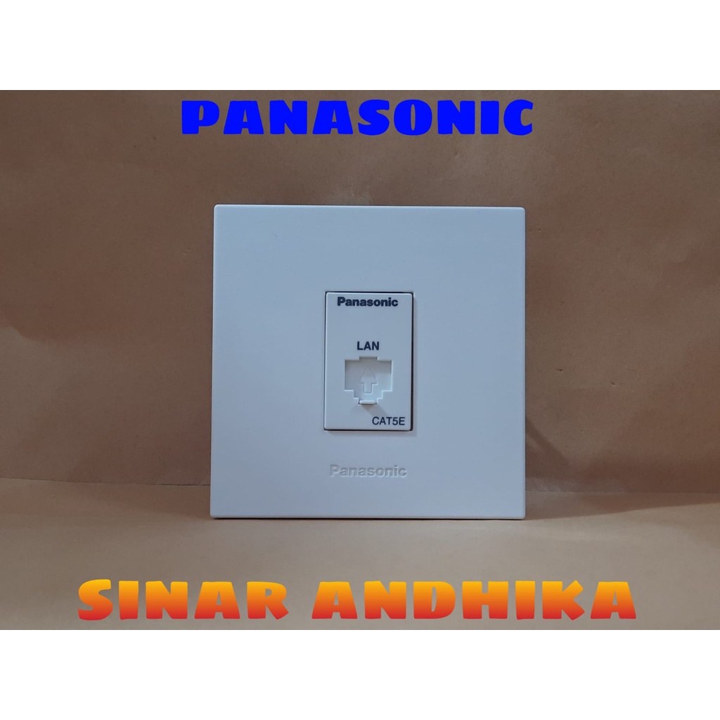 MODUL / JACK DATA CAT 5E + FRAME PUTIH STYLE E PANASONIC WESJ 78019W+WEJ 2488