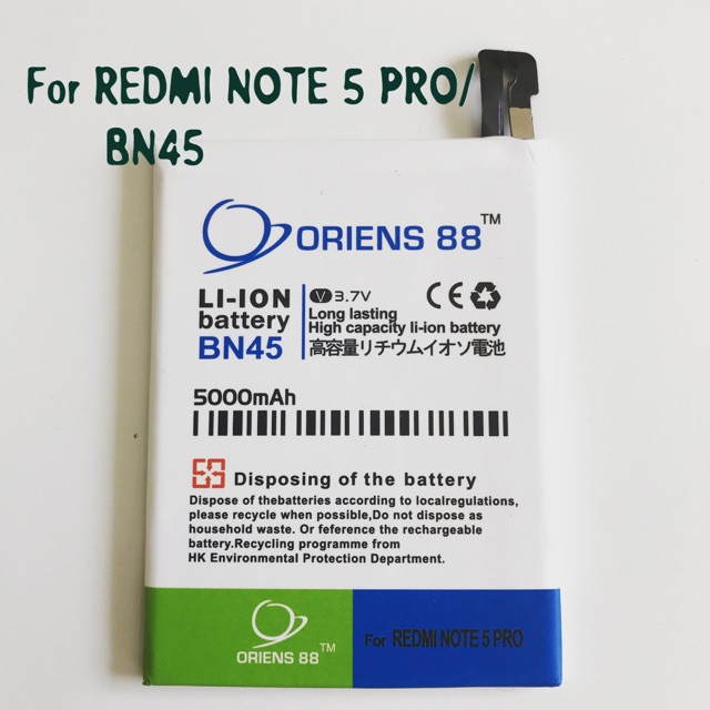 (P) Baterai batre battery Xiaomi Redmi Note 5 / note 5 Pro / BN45 double power/IC oriens88