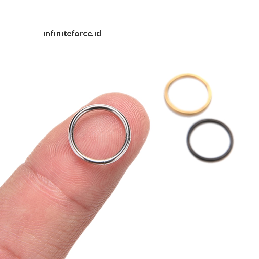 1pc Cincin Tindik Hidung Bibir Telinga Bahan Titanium