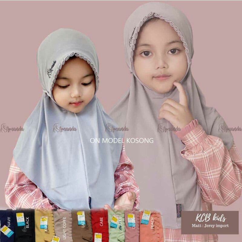 JILBAB ANAK AMANDA/ BERGO ANAK  LIPIT KCB  AMANDA PREMIUM UNTUK ANAK USIA TK SD BISA COD