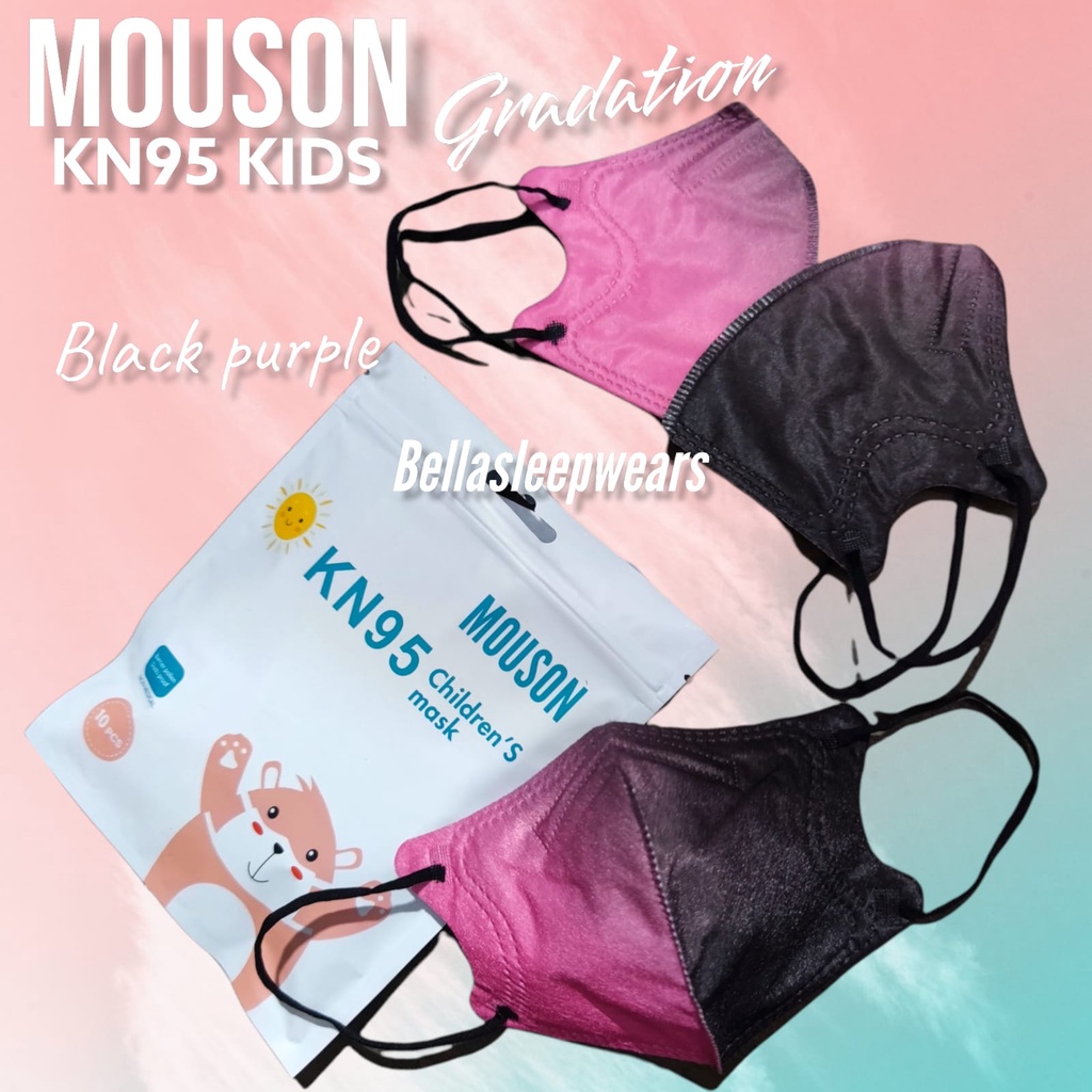 KIDS KN95 MOUSON GRADATION - MASKER KN95 KF94 ANAK MOUSON GRADASI 4PLY ORIGINAL