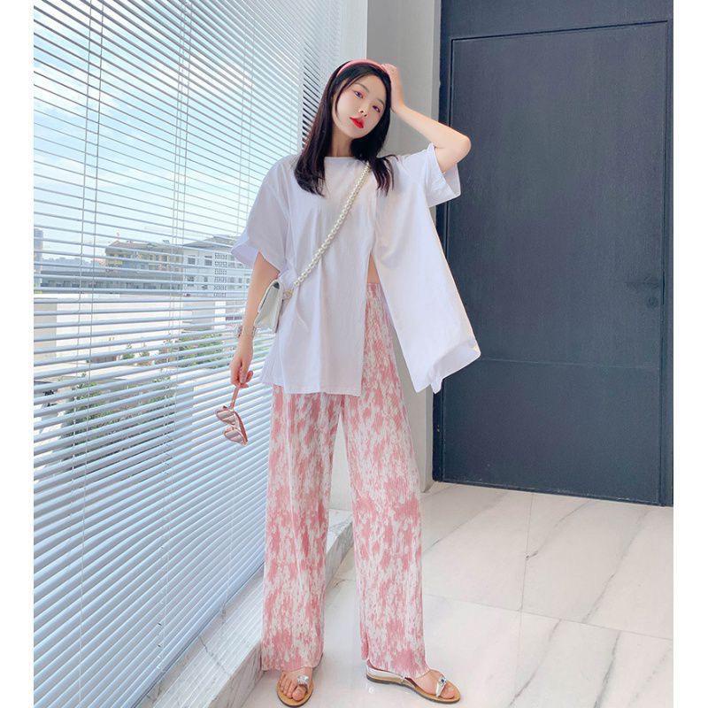 Celana Kulot Plisket Wanita Import 3 Warna Pinggang Karet 9685