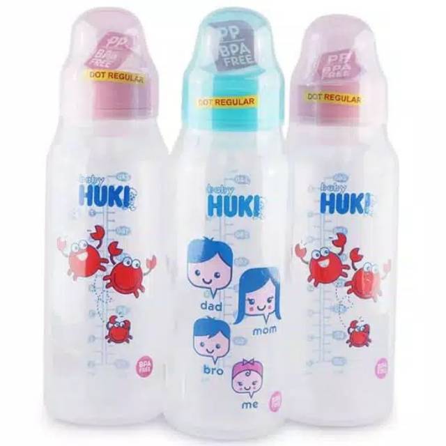 HUKI Botol Susu Bayi SNI PP BPA Free 60 mL, 120 mL, dan 240 mL