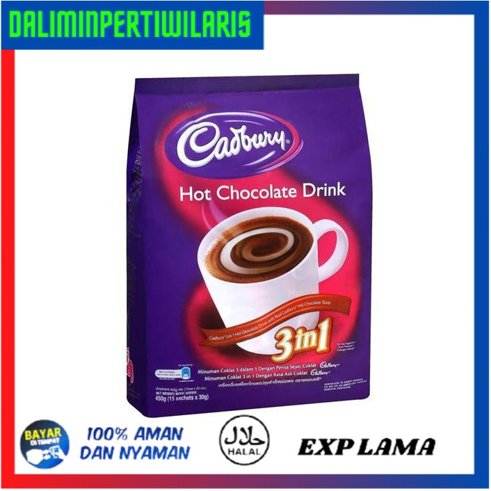 

( BISA COD ) Cadbury 3in1 Hot Choco Drink 450 gr TERUJI [Kode 1|Kode 2|Kode 3|Kode 4|Kode 5|Kode