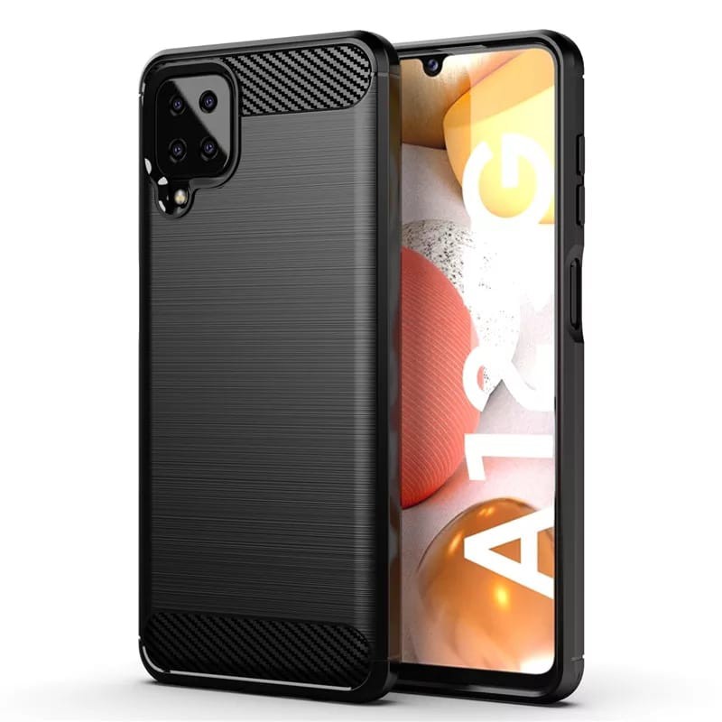 Case SAMSUNG A12 Slim Armor Carbon Ipaky SoftCase Back Cover Premium