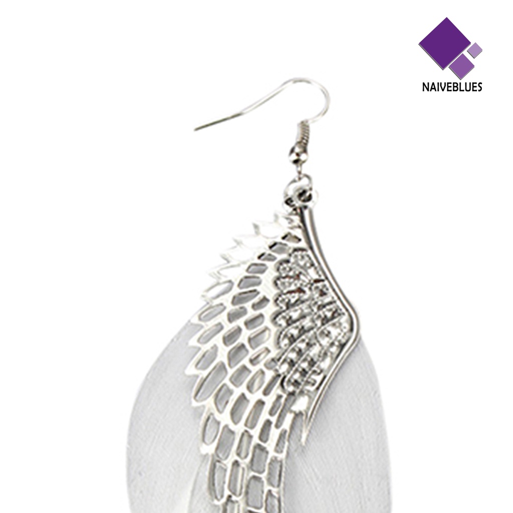 Anting Kait Desain Sayap Malaikat Bahan Alloy Untuk Hadiah